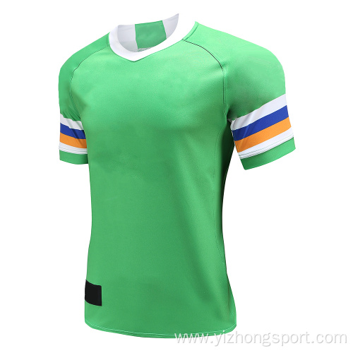 Mens Dry Fit Rugby Wear T Shirt Green